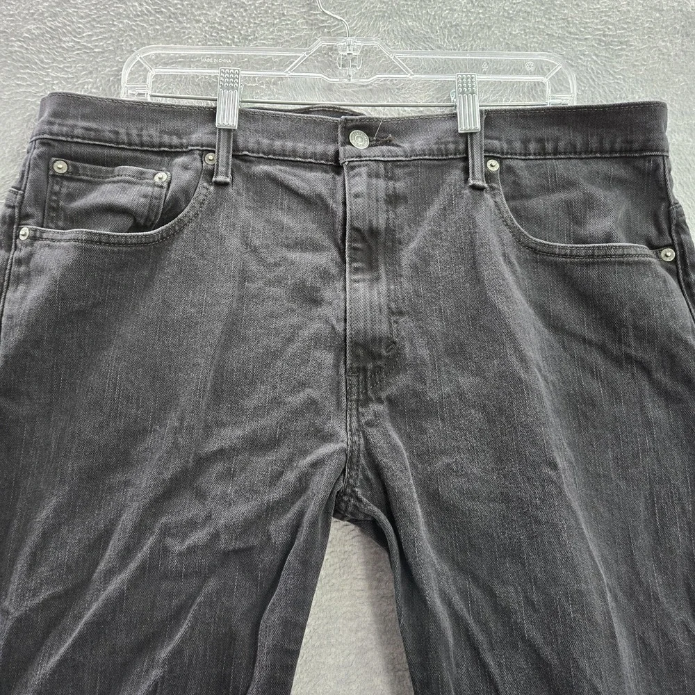 Levi's 569 Men Jeans 38X32 Black Denim Straight 30